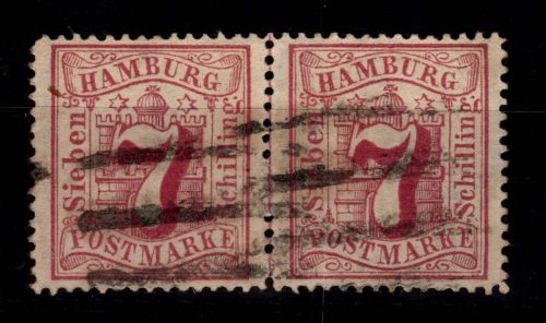 Hamburg 19 gestempelt als Paar, tiefst signiert Engel #DEI00
