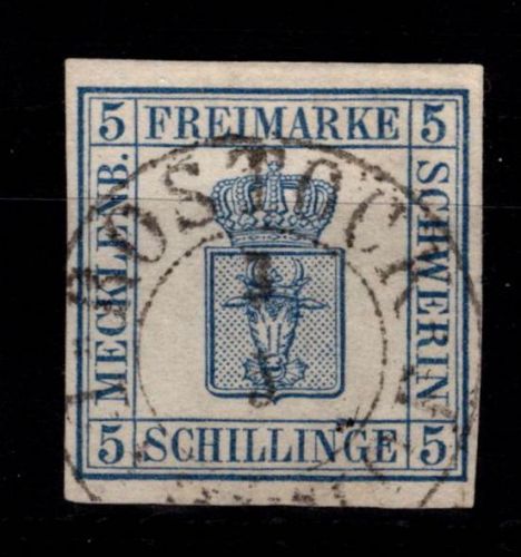 Mecklenburg Schwerin 3 gestempelt tiefst signiert #DEI09