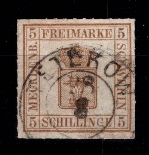 Mecklenburg Schwerin 8 x gestempelt #DEI10