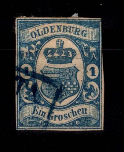 Oldenburg 12 gestempelt leichte Mängel #DEI30