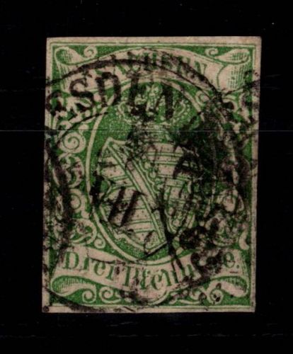 Sachsen 2 II a gestempelt