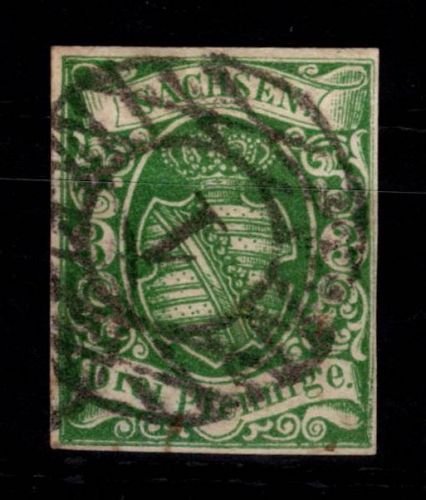 Sachsen 2 II a gestempelt