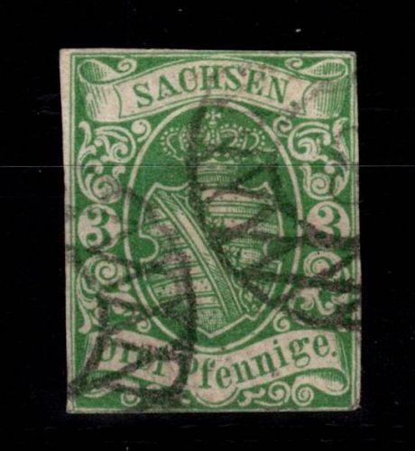 Sachsen 2 II c gestempelt tiefst geprüft Rismondo BPP #DEI74