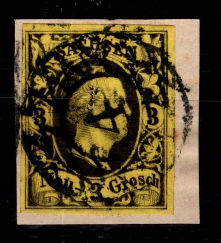 Sachsen 6 gestempelt GN 4 "Leipzig" #DEI79