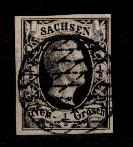 Sachsen 3 gestempelt