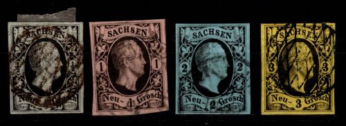 Sachsen 3-6 gestempelt #DEI89