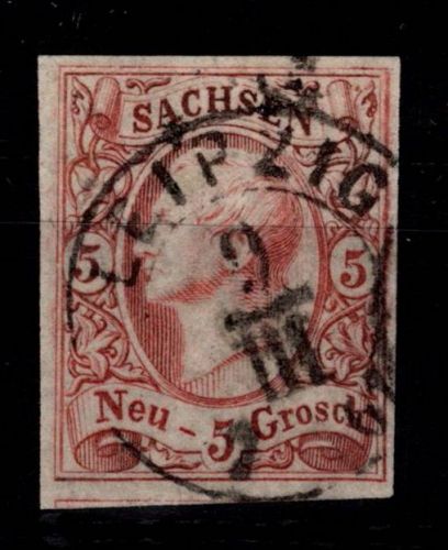 Sachsen 12 a gestempelt