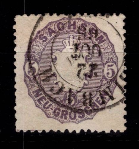 Sachsen 19 b gestempelt #DEJ26