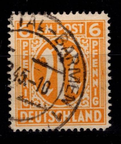 Alliierte Besetzung Bizone 13 F y IV gestempelt gepr. Hettler BPP #DED15