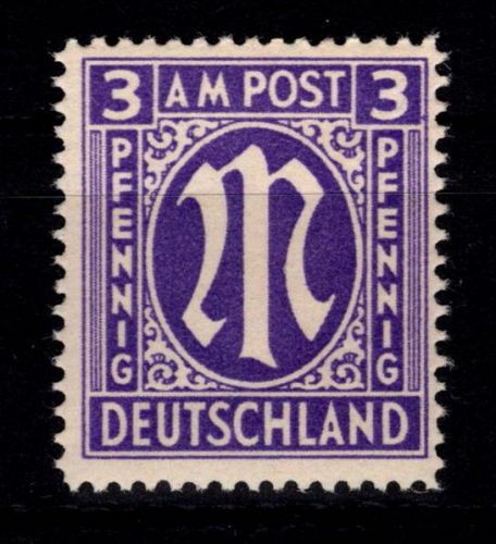 Alliierte Besetzung Bizone 10 A z IV postfrisch geprüft Hettler BPP #DED54