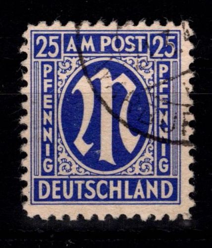 Alliierte Besetzung Bizone 9 z IV gestempelt geprüft Hettler BPP #DED61