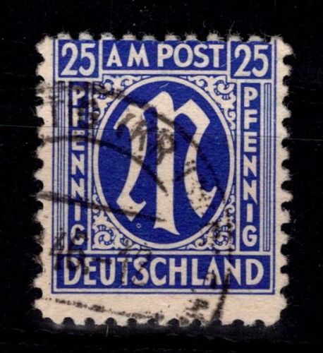 Alliierte Besetzung Bizone 9 z V gestempelt geprüft Hettler BPP #DED62