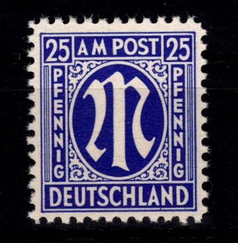 Alliierte Besetzung Bizone 9 z VI postfrisch geprüft Hettler BPP #DED63