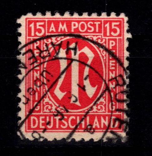 Alliierte Besetzung Bizone 8 z VI gestempelt geprüft Hettler BPP #DED81