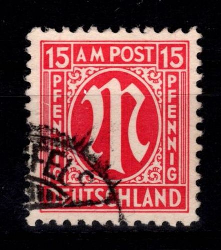 Alliierte Besetzung Bizone 8 z VII gestempelt geprüft Hettler BPP #DED83
