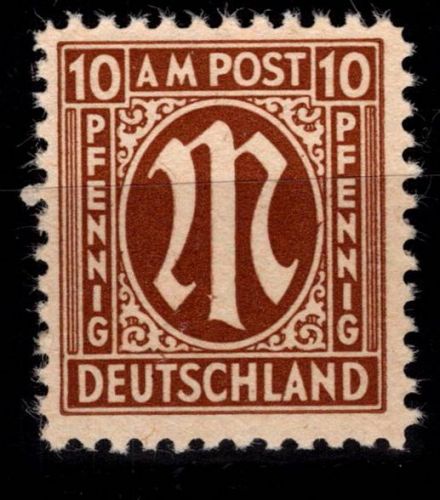 Alliierte Besetzung Bizone 6 z VII postfrisch geprüft Hettler BPP #DED99