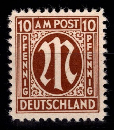 Alliierte Besetzung Bizone 6 z IX postfrisch geprüft Hettler BPP #DEE01