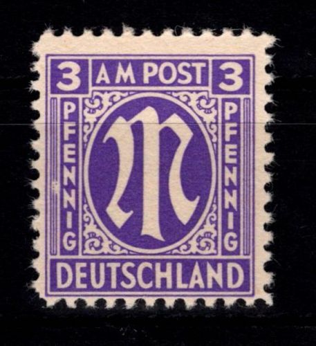 Alliierte Besetzung Bizone 1 z I postfrisch geprüft Hettler BPP #DEE34