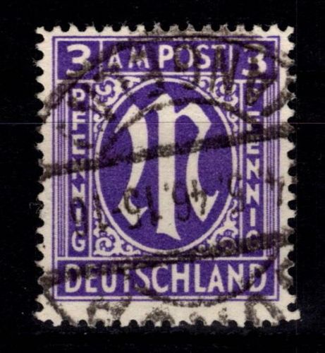 Alliierte Besetzung Bizone 10 A z V gestempelt geprüft Hettler BPP #DEE39