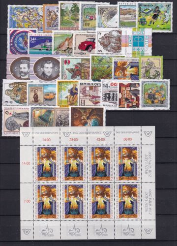 Österreich Jahrgang 1999 mit 2272-2301 postfrisch mit Kleinbogen 2289 #DEE58