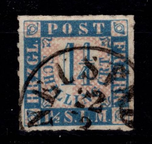 Schleswig-Holstein 7 gestempelt tiefst geprüft Engel BPP #DEJ45