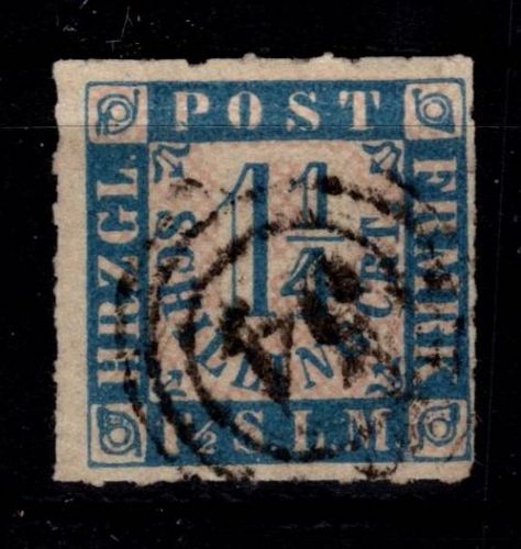 Schleswig-Holstein 7 gestempelt signiert A.F. #DEJ46