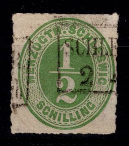 Schleswig-Holstein 13 gestempelt tiefst signiert Star #DEJ55