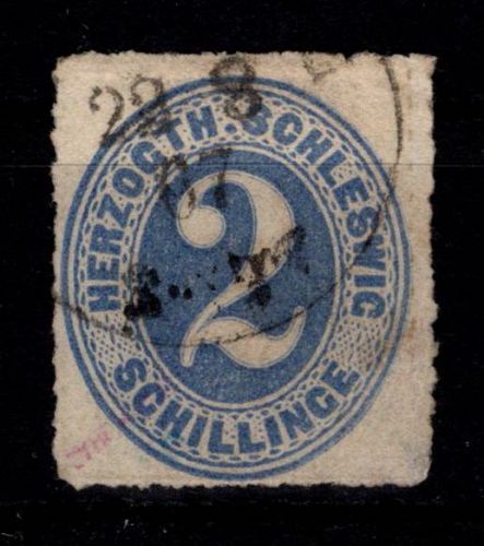 Schleswig-Holstein 16 gestempelt tiefst signiert Lange #DEJ65