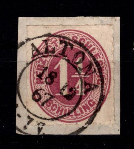 Schleswig-Holstein 18 gestempelt auf Briefstück #DEJ69