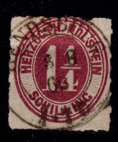 Schleswig-Holstein 22 gestempelt signiert A.F. #DEJ79