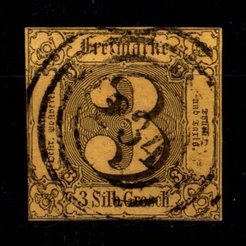 Thurn & Taxis 6 a gestempelt