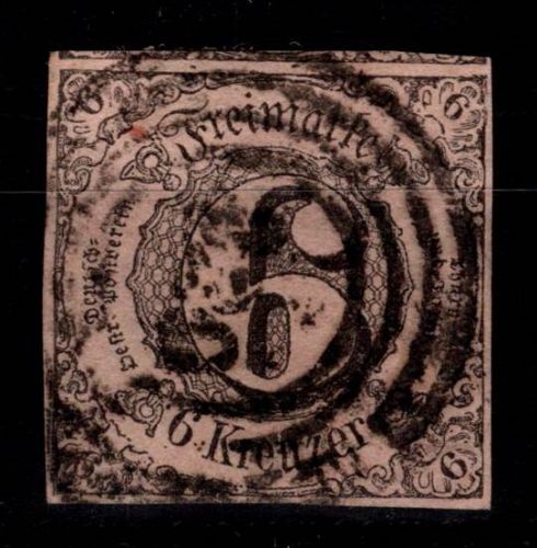 Thurn & Taxis 9 gestempelt