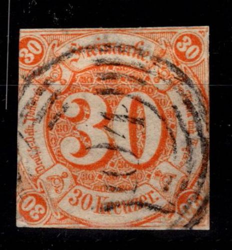 Thurn & Taxis 25 gestempelt