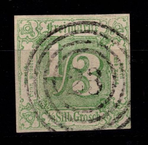 Thurn & Taxis 27 gestempelt vollrandig, tiefst signiert Engel #DEK23