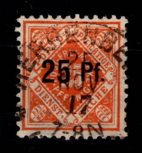 Württemberg 122 gestempelt geprüft Infla Berlin #DEK65