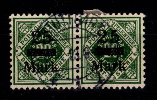 Württemberg 163 I gestempelt mit anhängender Vergleichsmarke #DEK75