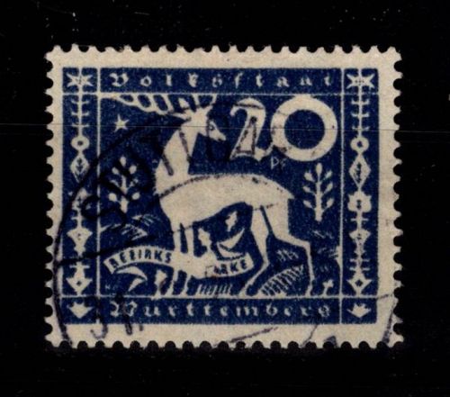 Württemberg 146 I gestempelt RKE statt Marke #DEK76