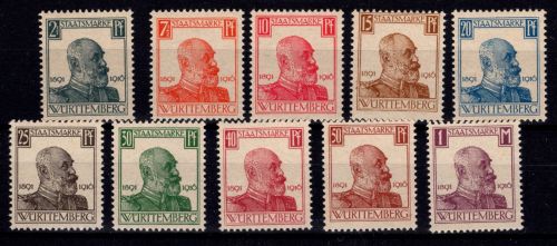 Württemberg 241-250 postfrisch #DEK97