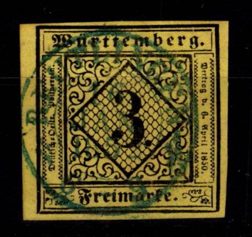 Württemberg 2 a I gestempelt tiefst geprüft Heinrich BPP #DEL17
