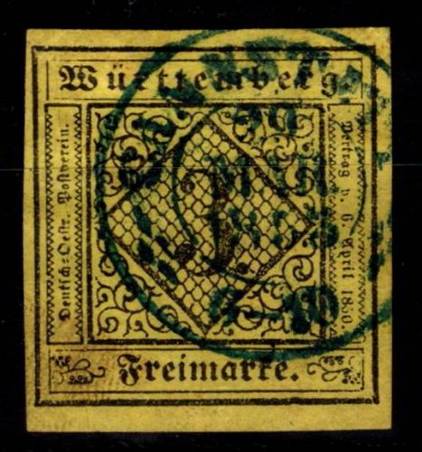 Württemberg 2 a Iv b gestempelt tiefst geprüft Thoma BPP #DEL19