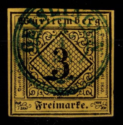 Württemberg 2 d III gestempelt