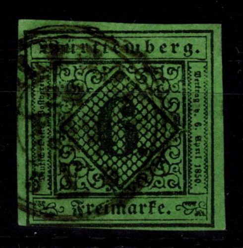 Württemberg 3 b III gestempelt