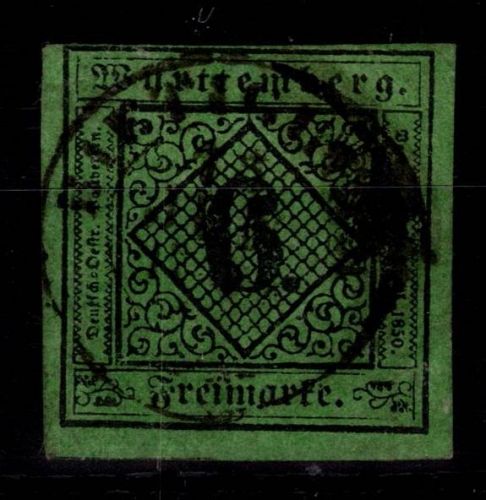 Württemberg 3 y III gestempelt tiefst geprüft Irtenkauf BPP #DEL29