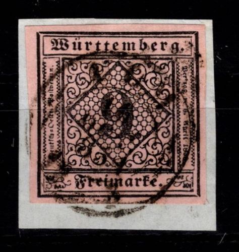 Württemberg 4 a I gestempelt tiefst geprüft Irtenkauf BPP #DEL31
