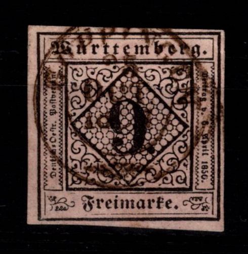 Württemberg 4 b gestempelt