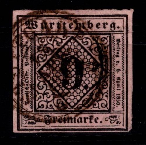 Württemberg 4 c gestempelt