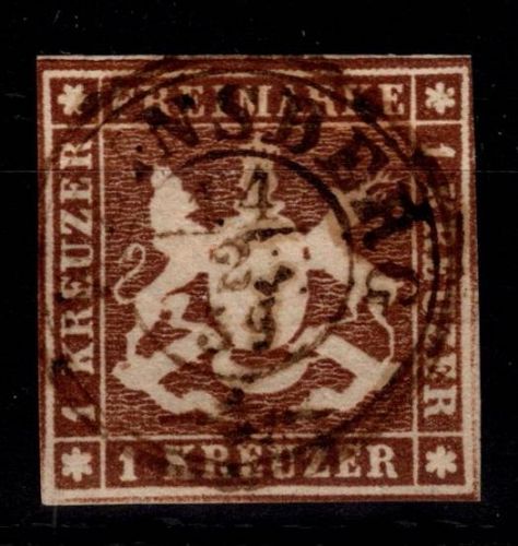 Württemberg 6 a gestempelt