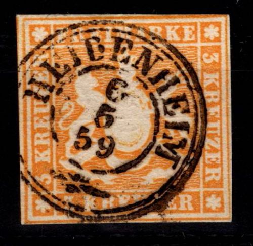 Württemberg 7 b gestempelt