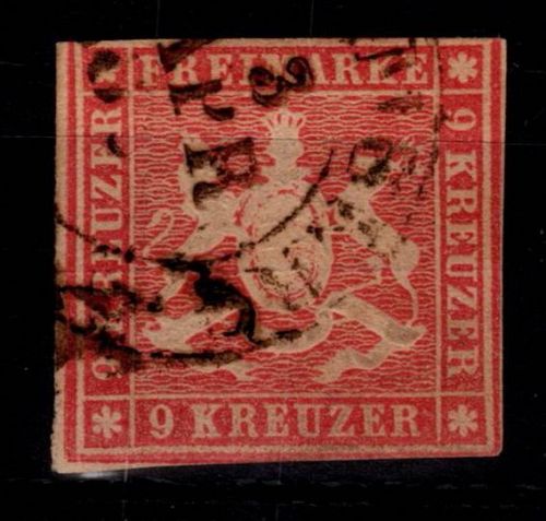 Württemberg 9 a gestempelt