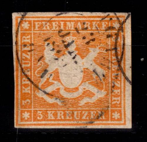 Württemberg 12 a gestempelt tiefst geprüft Irtenkauf BPP #DEL57